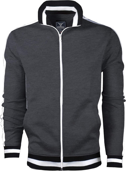 -TRACK JACKET Mens Urban Hip Hop Premium Track Jacket - Slim Fit Side Taping Sportswear Urbanwear Streetwear Top